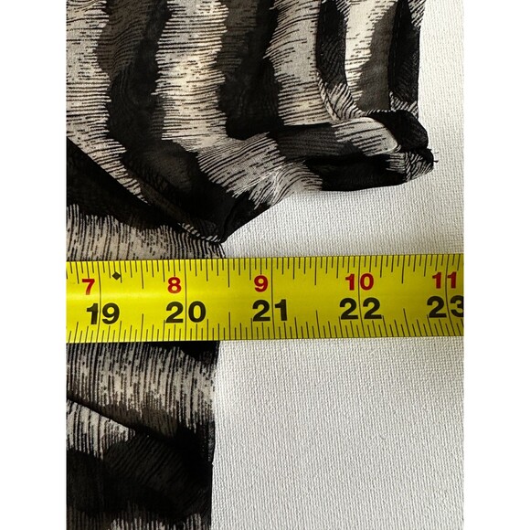Samlin Ladies Womens Shirt Top Blouse Large Black Striped Summer See through - Picture 6 of 9